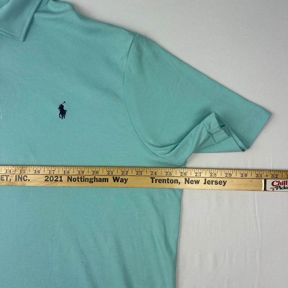 Polo Ralph Lauren Mens XL Mint Green Aqua‎ Cotton Short Sleeve Polo Shirt Logo